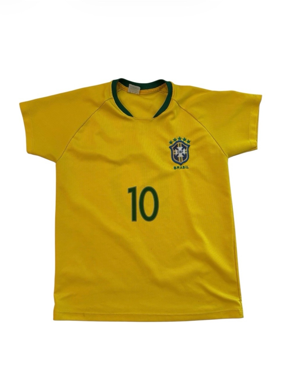 Brazil National Team Kids Neymar Jr Yellow No.10 Soccer Jersey World Cup